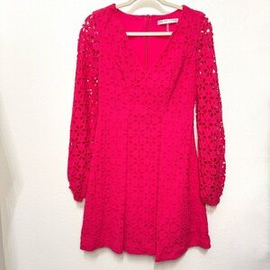 Pink Cotton Eyelet Dress